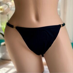 Lot of 2 NWT Victoria's Secret XL Love Cloud Black Adjustable String Thong Panty